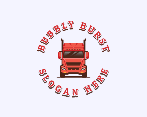 Logistics Cargo Truck Logo