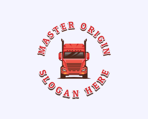 Logistics Cargo Truck Logo