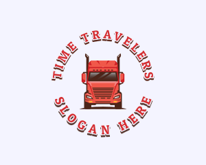 Logistics Cargo Truck Logo