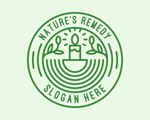 Green Eco Natural Candle logo design