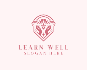 Flower Wellness Hands Spa logo design