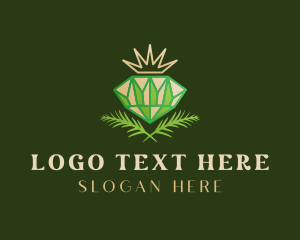 Green Diamond Crown Logo