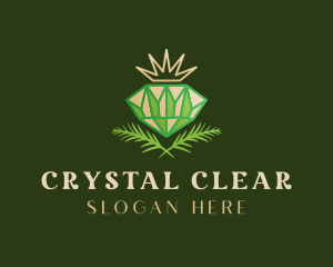 Green Diamond Crown logo design