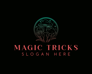 Mushroom Sparkle Magic logo design