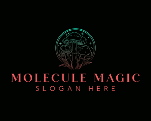 Mushroom Sparkle Magic logo design