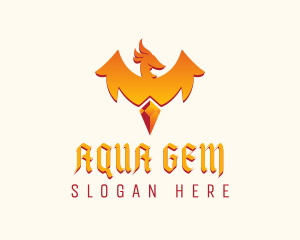 Mythological Phoenix Gem logo design