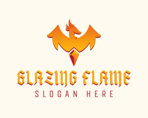 Mythological Phoenix Gem logo design