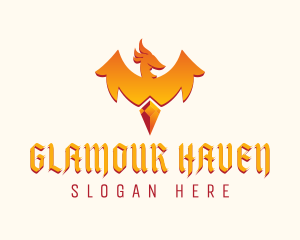 Mythological Phoenix Gem logo