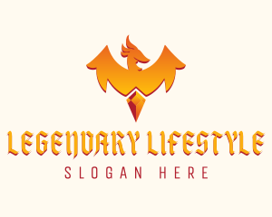 Mythological Phoenix Gem logo
