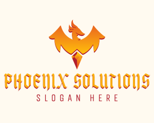 Mythological Phoenix Gem logo design