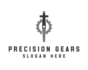 Mechanical Gear Pedal logo design