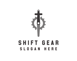 Mechanical Gear Pedal logo design