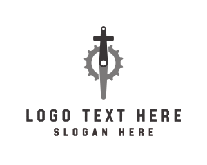 Cycling - Mechanical Gear Pedal logo design