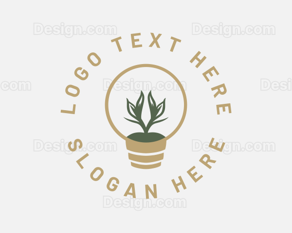 Natural  Light Bulb Logo