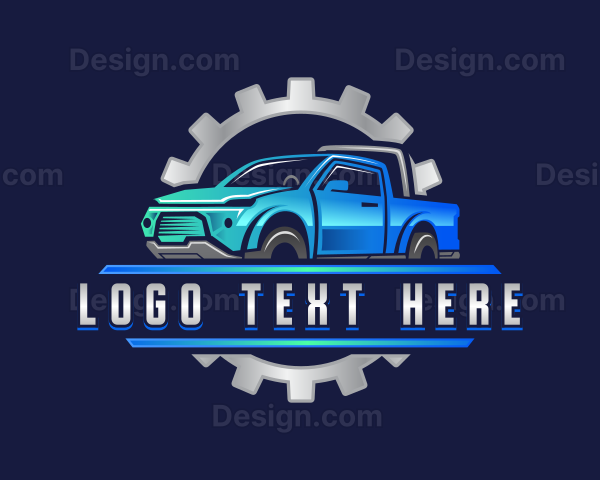 Pickup Car Mechanic Logo