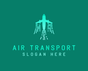 Airplane Wind Streak logo design