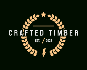 Thunder Star Wreath logo design