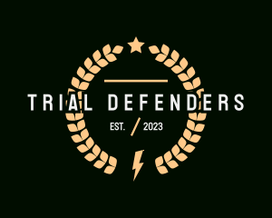 Thunder Star Wreath logo design