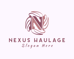 Wellness Boutique Letter N logo design