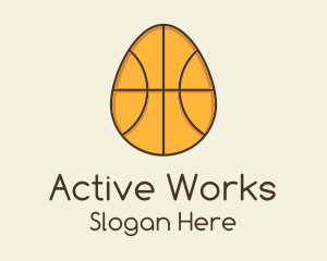 Egg Basketball Ball logo design