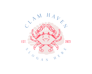 Crustacean Crab Shell logo design