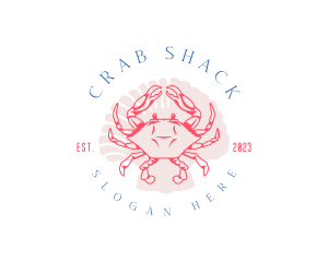 Crustacean Crab Shell logo design