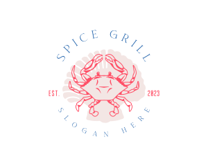 Crustacean Crab Shell logo design