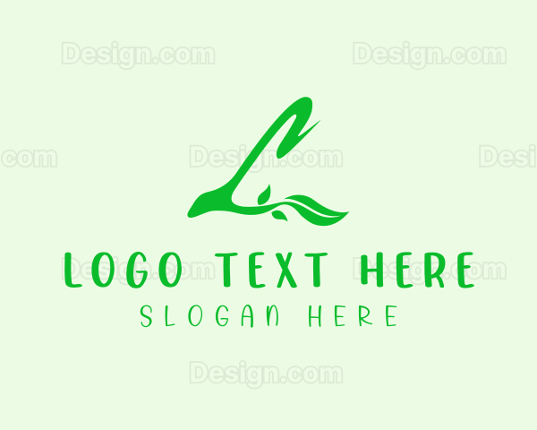 Leaf Plant Letter L Logo