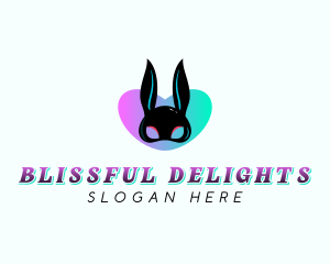 Bunny Stripper Mask logo design