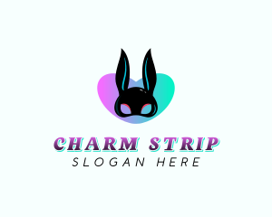 Bunny Stripper Mask logo design