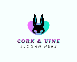 Bunny Stripper Mask logo design