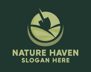 Nature Garden Shovel  logo design