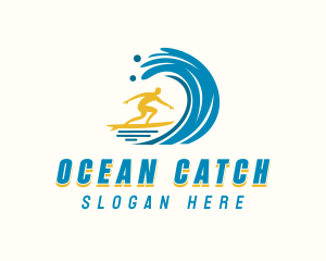 Ocean Surfing Tide logo design