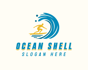 Ocean Surfing Tide logo design