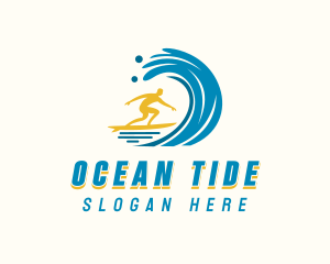 Ocean Surfing Tide logo design