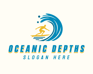 Ocean Surfing Tide logo design