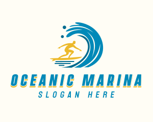 Ocean Surfing Tide logo design