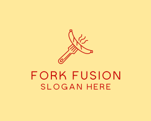 Hot Dog Sausage Fork  logo