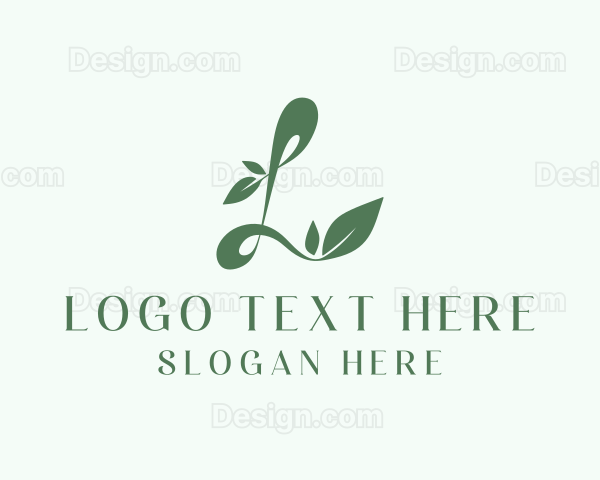 Green Vine Letter L Logo