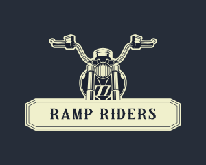 Motorcycle Bobber Rider logo design