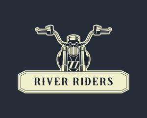 Motorcycle Bobber Rider logo design