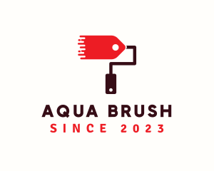 Price Tag Brush logo design