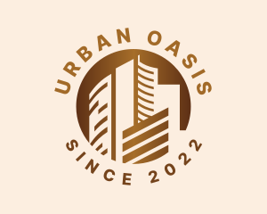 High Rise Building Cityscape logo design