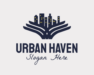 Winged Urban Cityscape  logo design