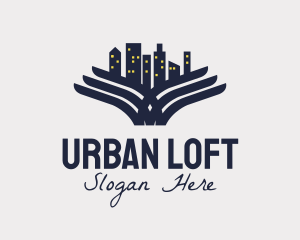 Winged Urban Cityscape  logo design