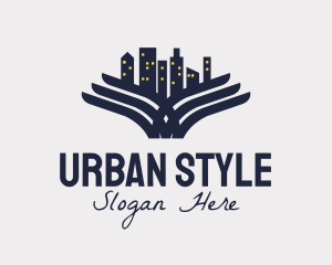 Winged Urban Cityscape  logo design