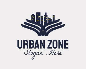 Winged Urban Cityscape  logo design