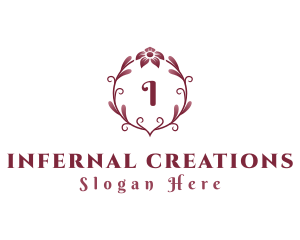 Natural Flower Wreath logo design