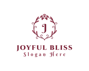 Natural Flower Wreath logo design