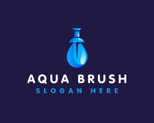 Push Pin Water Drop logo design